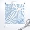 Watercolor Scallop Coastal Nautical Beach House Seashell Lines Ocean Seaside Blue And White Hand Painted Vacation Home Waterfront Casual Summer Custom Printed Fabric by Spoonflower Various Fabrics by the Yard or Fat Quarter 17938948